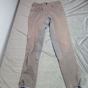 Vequi Comfort Beige & Gray Riding Pants L 95% Cotton 5% Elastane